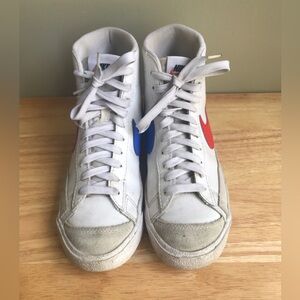 Nike Blazer Mid “ 77 GS “ White Red Blue” Youth Size: US 6Y EUR 38.5 CM 24